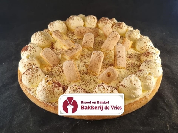 tiramisu vlaai 6/8 pers